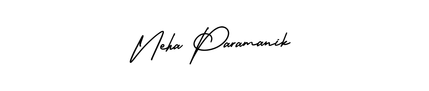 The best way (AmerikaSignatureDemo-Regular) to make a short signature is to pick only two or three words in your name. The name Neha Paramanik include a total of six letters. For converting this name. Neha Paramanik signature style 3 images and pictures png