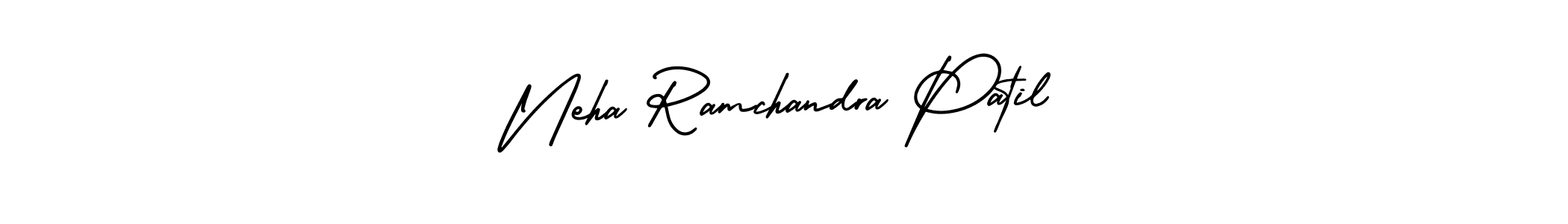 You should practise on your own different ways (AmerikaSignatureDemo-Regular) to write your name (Neha Ramchandra Patil) in signature. don't let someone else do it for you. Neha Ramchandra Patil signature style 3 images and pictures png
