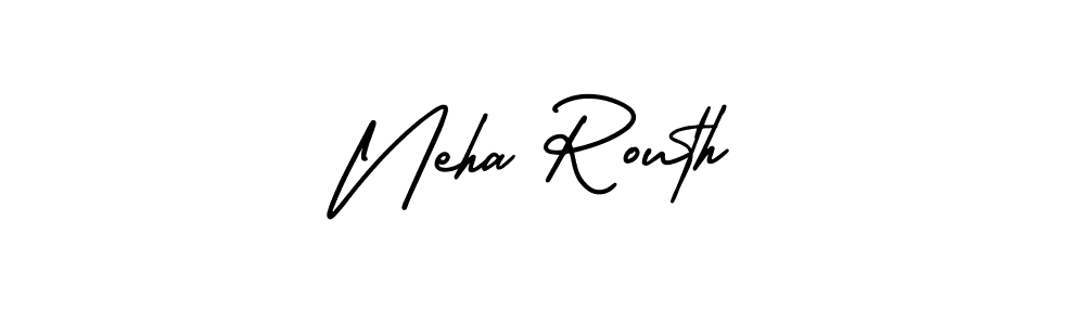 Neha Routh stylish signature style. Best Handwritten Sign (AmerikaSignatureDemo-Regular) for my name. Handwritten Signature Collection Ideas for my name Neha Routh. Neha Routh signature style 3 images and pictures png