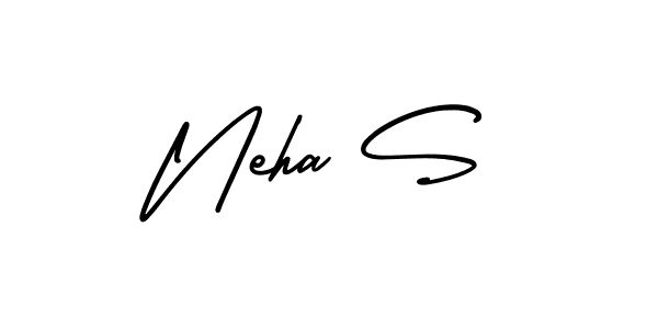 This is the best signature style for the Neha S name. Also you like these signature font (AmerikaSignatureDemo-Regular). Mix name signature. Neha S signature style 3 images and pictures png