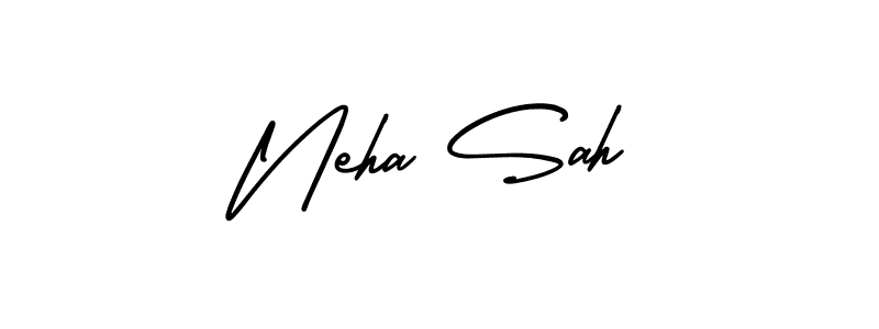 Also You can easily find your signature by using the search form. We will create Neha Sah name handwritten signature images for you free of cost using AmerikaSignatureDemo-Regular sign style. Neha Sah signature style 3 images and pictures png
