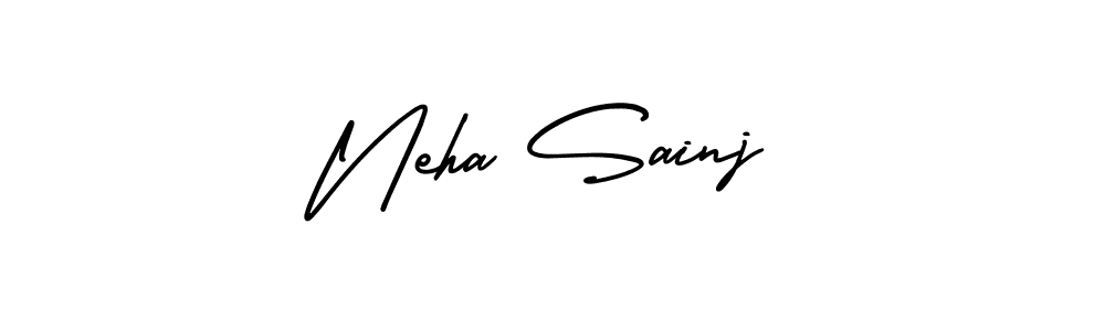 Create a beautiful signature design for name Neha Sainj. With this signature (AmerikaSignatureDemo-Regular) fonts, you can make a handwritten signature for free. Neha Sainj signature style 3 images and pictures png