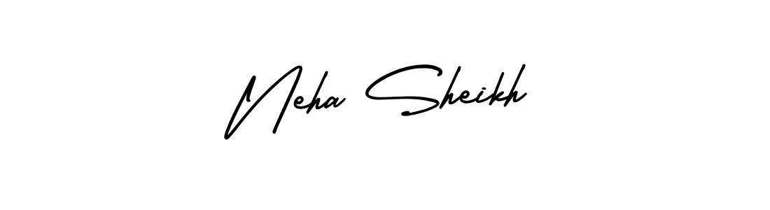 It looks lik you need a new signature style for name Neha Sheikh. Design unique handwritten (AmerikaSignatureDemo-Regular) signature with our free signature maker in just a few clicks. Neha Sheikh signature style 3 images and pictures png