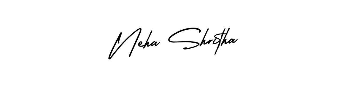 Neha Shritha stylish signature style. Best Handwritten Sign (AmerikaSignatureDemo-Regular) for my name. Handwritten Signature Collection Ideas for my name Neha Shritha. Neha Shritha signature style 3 images and pictures png