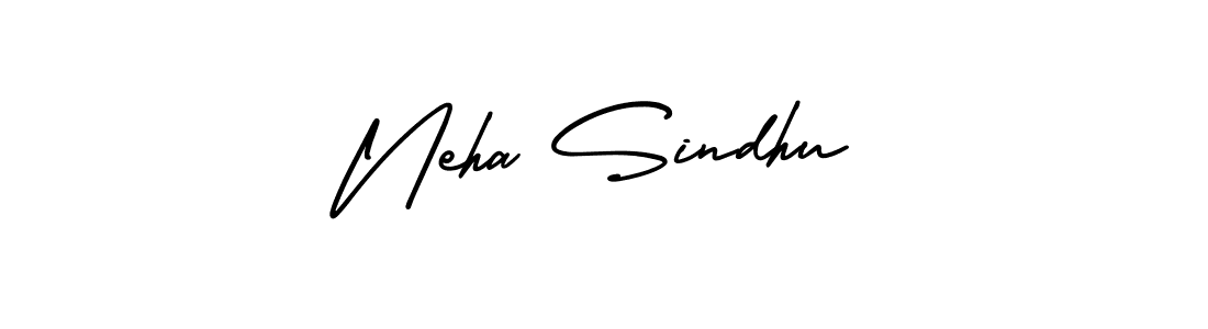 How to make Neha Sindhu name signature. Use AmerikaSignatureDemo-Regular style for creating short signs online. This is the latest handwritten sign. Neha Sindhu signature style 3 images and pictures png