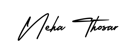 The AmerikaSignatureDemo-Regular handwriting style adds charm and authenticity to name Neha Thosar. A wonderful choice for personal thank-you notes. Neha Thosar signature style 3 images and pictures png