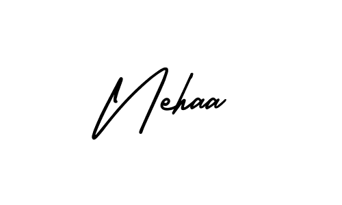 Nehaa stylish signature style. Best Handwritten Sign (AmerikaSignatureDemo-Regular) for my name. Handwritten Signature Collection Ideas for my name Nehaa. Nehaa signature style 3 images and pictures png