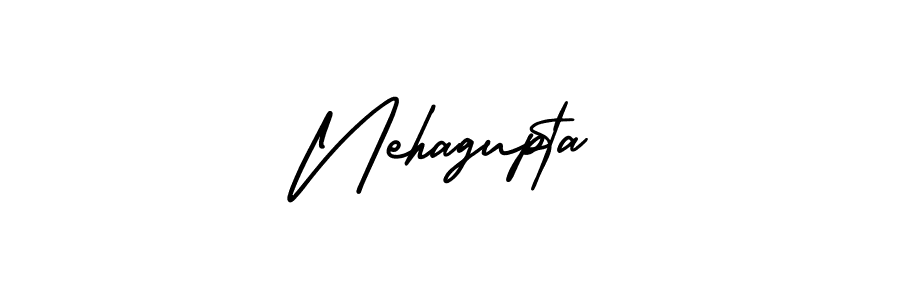 Nehagupta stylish signature style. Best Handwritten Sign (AmerikaSignatureDemo-Regular) for my name. Handwritten Signature Collection Ideas for my name Nehagupta. Nehagupta signature style 3 images and pictures png