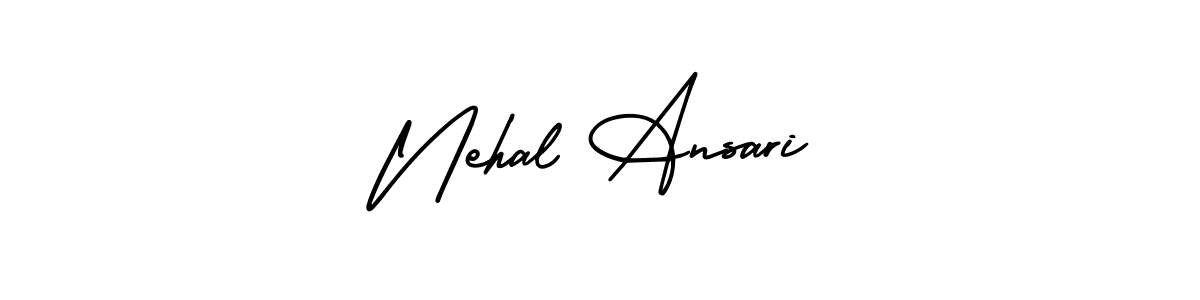 How to make Nehal Ansari signature? AmerikaSignatureDemo-Regular is a professional autograph style. Create handwritten signature for Nehal Ansari name. Nehal Ansari signature style 3 images and pictures png