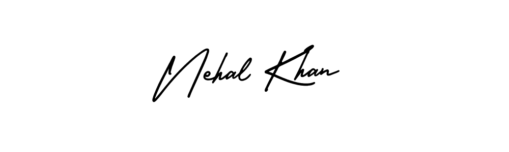 The best way (AmerikaSignatureDemo-Regular) to make a short signature is to pick only two or three words in your name. The name Nehal Khan include a total of six letters. For converting this name. Nehal Khan signature style 3 images and pictures png