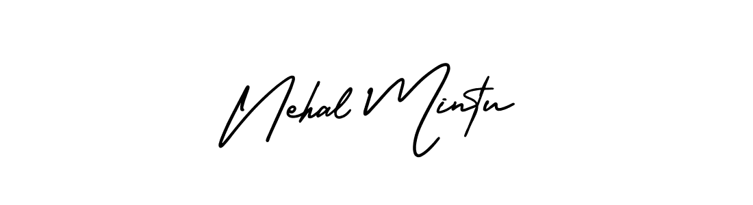 Use a signature maker to create a handwritten signature online. With this signature software, you can design (AmerikaSignatureDemo-Regular) your own signature for name Nehal Mintu. Nehal Mintu signature style 3 images and pictures png
