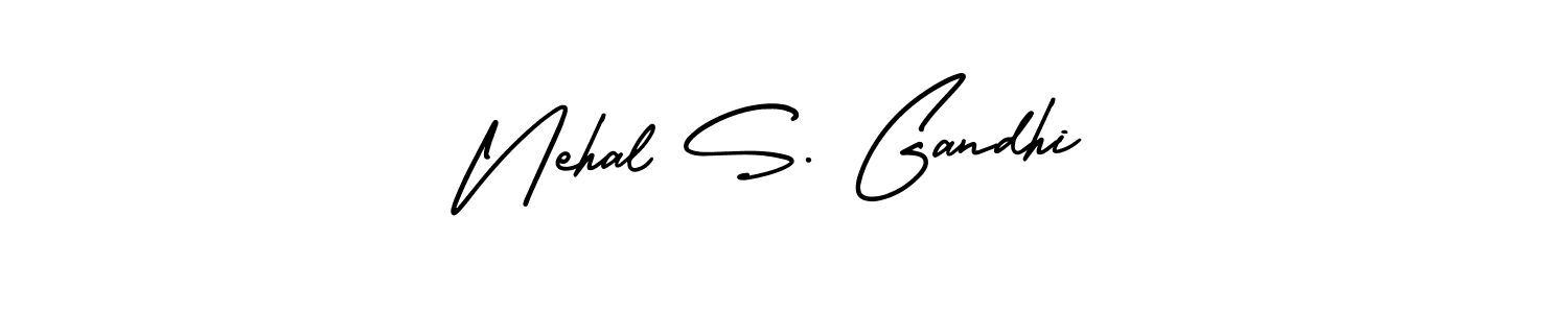 Also You can easily find your signature by using the search form. We will create Nehal S. Gandhi name handwritten signature images for you free of cost using AmerikaSignatureDemo-Regular sign style. Nehal S. Gandhi signature style 3 images and pictures png