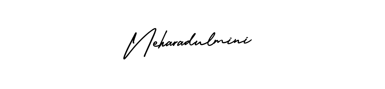 AmerikaSignatureDemo-Regular is a professional signature style that is perfect for those who want to add a touch of class to their signature. It is also a great choice for those who want to make their signature more unique. Get Neharadulmini name to fancy signature for free. Neharadulmini signature style 3 images and pictures png