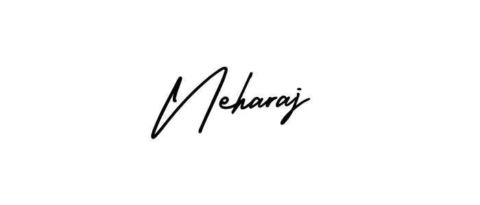 This is the best signature style for the Neharaj name. Also you like these signature font (AmerikaSignatureDemo-Regular). Mix name signature. Neharaj signature style 3 images and pictures png