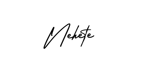 This is the best signature style for the Nehete name. Also you like these signature font (AmerikaSignatureDemo-Regular). Mix name signature. Nehete signature style 3 images and pictures png