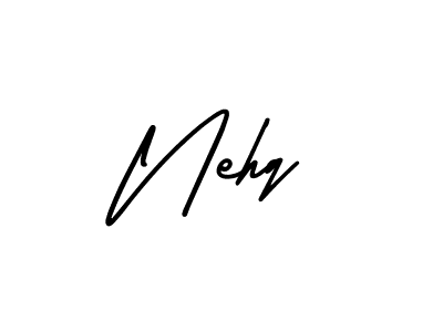 How to Draw Nehq signature style? AmerikaSignatureDemo-Regular is a latest design signature styles for name Nehq. Nehq signature style 3 images and pictures png