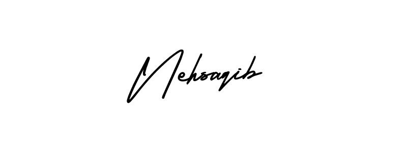 How to Draw Nehsaqib signature style? AmerikaSignatureDemo-Regular is a latest design signature styles for name Nehsaqib. Nehsaqib signature style 3 images and pictures png