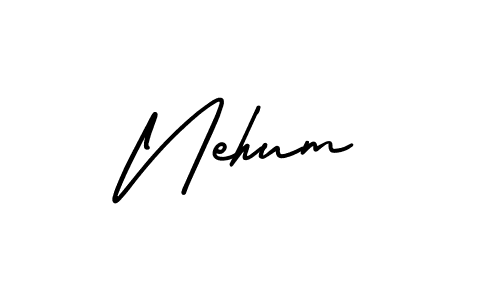 How to make Nehum signature? AmerikaSignatureDemo-Regular is a professional autograph style. Create handwritten signature for Nehum name. Nehum signature style 3 images and pictures png