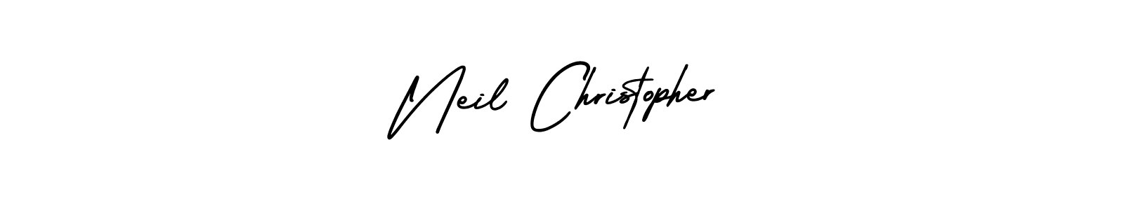 The best way (AmerikaSignatureDemo-Regular) to make a short signature is to pick only two or three words in your name. The name Neil Christopher include a total of six letters. For converting this name. Neil Christopher signature style 3 images and pictures png