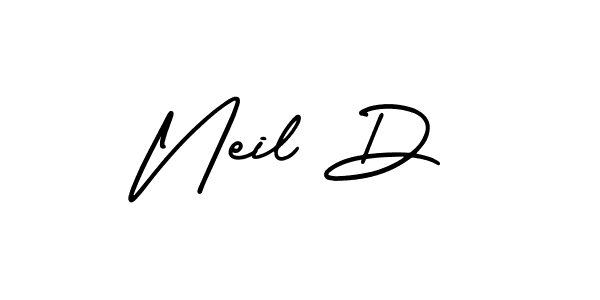 Create a beautiful signature design for name Neil D. With this signature (AmerikaSignatureDemo-Regular) fonts, you can make a handwritten signature for free. Neil D signature style 3 images and pictures png