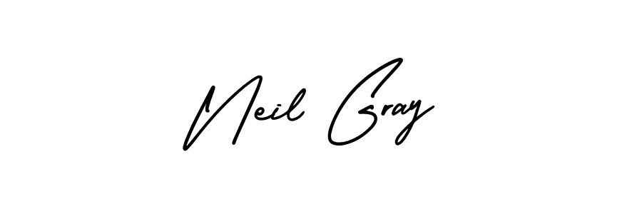 The best way (AmerikaSignatureDemo-Regular) to make a short signature is to pick only two or three words in your name. The name Neil Gray include a total of six letters. For converting this name. Neil Gray signature style 3 images and pictures png
