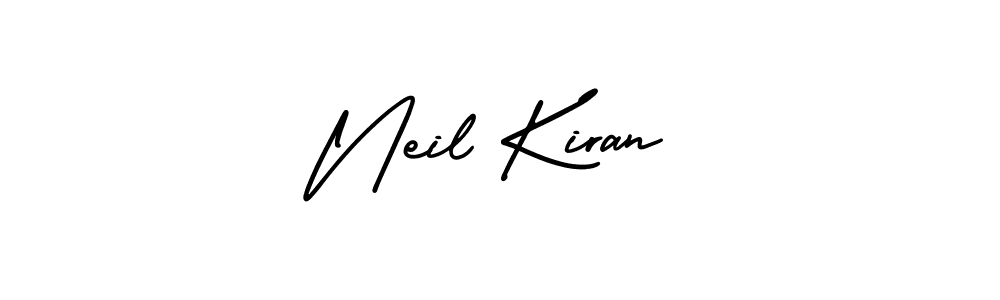 How to make Neil Kiran name signature. Use AmerikaSignatureDemo-Regular style for creating short signs online. This is the latest handwritten sign. Neil Kiran signature style 3 images and pictures png