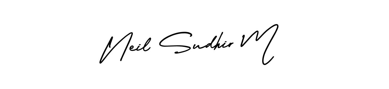 Best and Professional Signature Style for Neil Sudhir M. AmerikaSignatureDemo-Regular Best Signature Style Collection. Neil Sudhir M signature style 3 images and pictures png