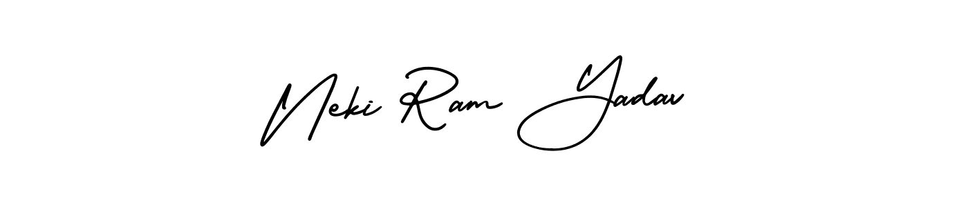 Similarly AmerikaSignatureDemo-Regular is the best handwritten signature design. Signature creator online .You can use it as an online autograph creator for name Neki Ram Yadav. Neki Ram Yadav signature style 3 images and pictures png