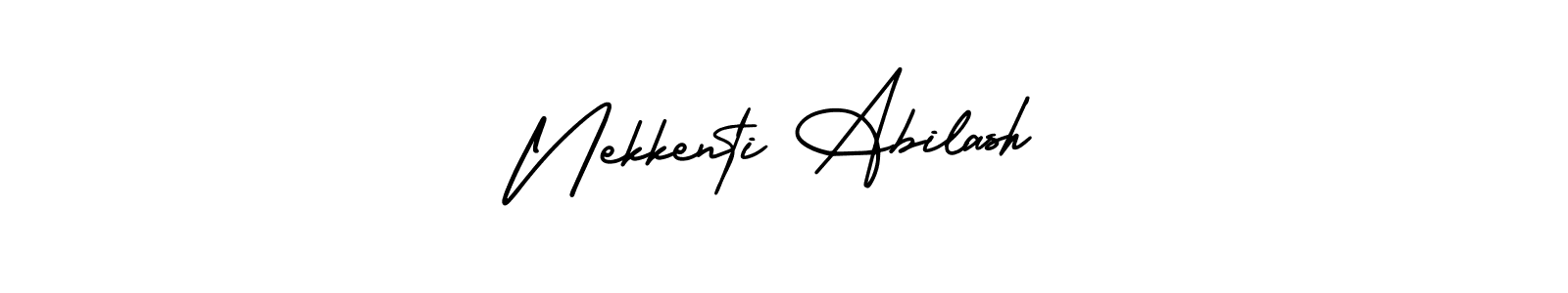 How to make Nekkenti Abilash signature? AmerikaSignatureDemo-Regular is a professional autograph style. Create handwritten signature for Nekkenti Abilash name. Nekkenti Abilash signature style 3 images and pictures png