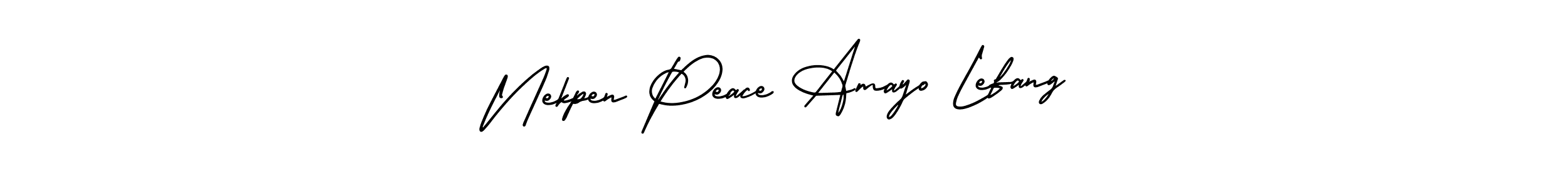Nekpen Peace Amayo Lefang stylish signature style. Best Handwritten Sign (AmerikaSignatureDemo-Regular) for my name. Handwritten Signature Collection Ideas for my name Nekpen Peace Amayo Lefang. Nekpen Peace Amayo Lefang signature style 3 images and pictures png
