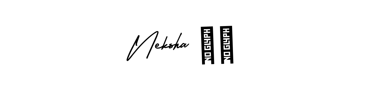 How to Draw Neksha ❤️ signature style? AmerikaSignatureDemo-Regular is a latest design signature styles for name Neksha ❤️. Neksha ❤️ signature style 3 images and pictures png