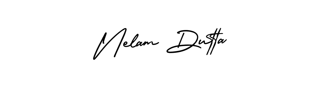 Create a beautiful signature design for name Nelam Dutta. With this signature (AmerikaSignatureDemo-Regular) fonts, you can make a handwritten signature for free. Nelam Dutta signature style 3 images and pictures png