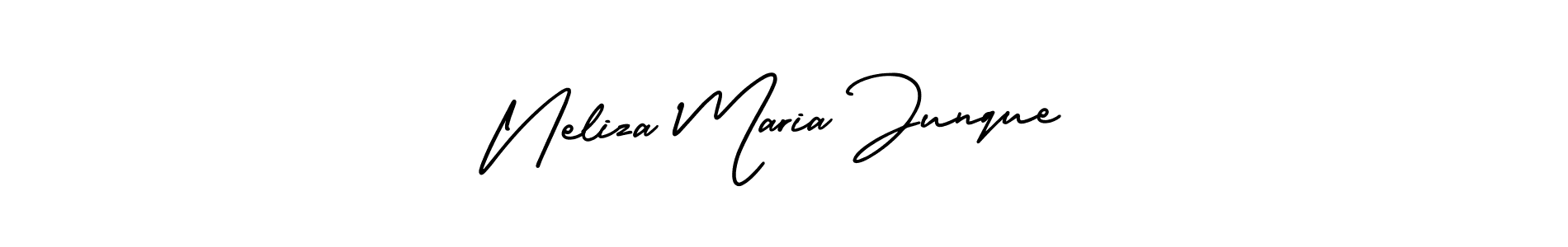 Use a signature maker to create a handwritten signature online. With this signature software, you can design (AmerikaSignatureDemo-Regular) your own signature for name Neliza Maria Junque. Neliza Maria Junque signature style 3 images and pictures png