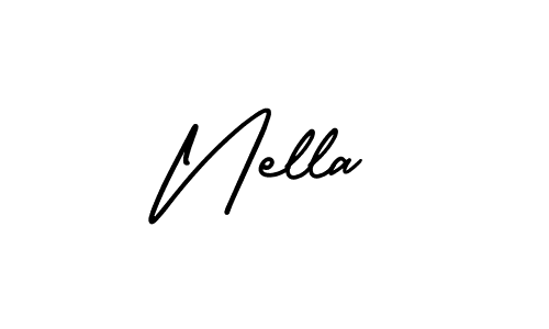 Make a short Nella signature style. Manage your documents anywhere anytime using AmerikaSignatureDemo-Regular. Create and add eSignatures, submit forms, share and send files easily. Nella signature style 3 images and pictures png