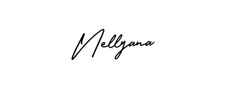 Create a beautiful signature design for name Nellyana. With this signature (AmerikaSignatureDemo-Regular) fonts, you can make a handwritten signature for free. Nellyana signature style 3 images and pictures png
