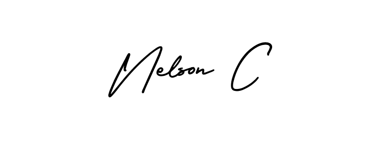 Make a beautiful signature design for name Nelson C. Use this online signature maker to create a handwritten signature for free. Nelson C signature style 3 images and pictures png