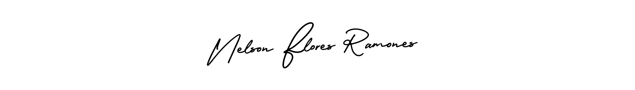 How to make Nelson Flores Ramones name signature. Use AmerikaSignatureDemo-Regular style for creating short signs online. This is the latest handwritten sign. Nelson Flores Ramones signature style 3 images and pictures png