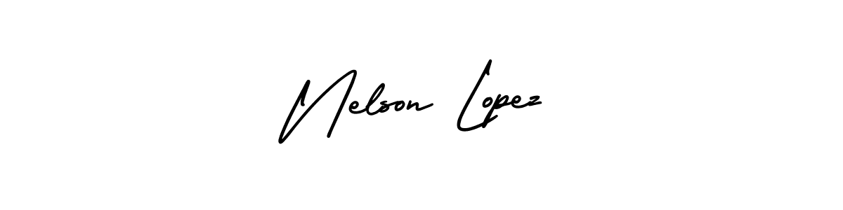 Make a beautiful signature design for name Nelson Lopez. Use this online signature maker to create a handwritten signature for free. Nelson Lopez signature style 3 images and pictures png