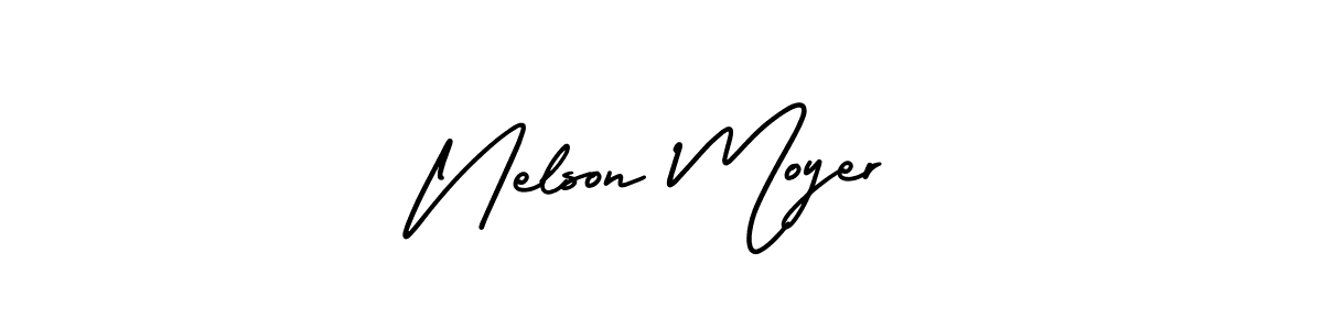Use a signature maker to create a handwritten signature online. With this signature software, you can design (AmerikaSignatureDemo-Regular) your own signature for name Nelson Moyer. Nelson Moyer signature style 3 images and pictures png