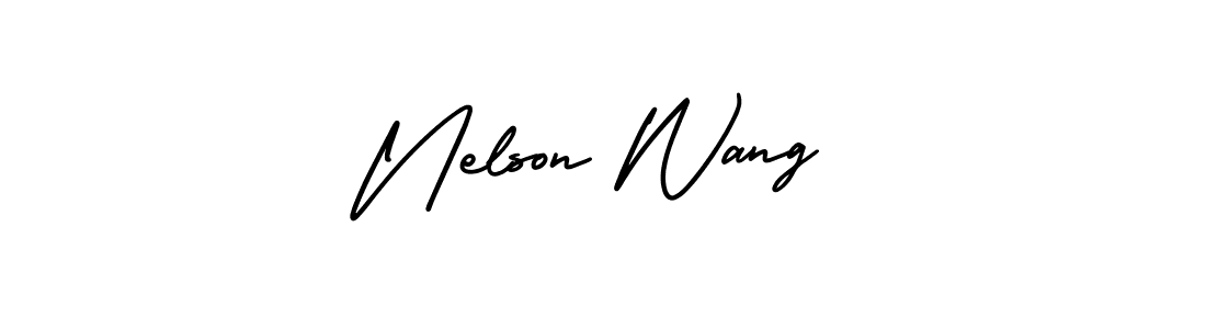 Check out images of Autograph of Nelson Wang name. Actor Nelson Wang Signature Style. AmerikaSignatureDemo-Regular is a professional sign style online. Nelson Wang signature style 3 images and pictures png