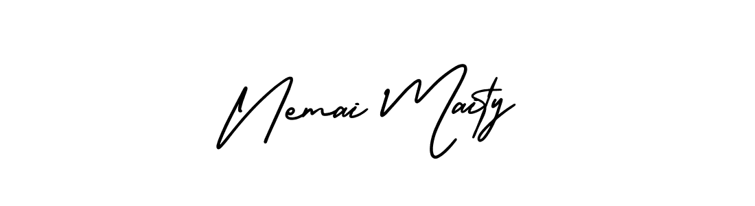 Use a signature maker to create a handwritten signature online. With this signature software, you can design (AmerikaSignatureDemo-Regular) your own signature for name Nemai Maity. Nemai Maity signature style 3 images and pictures png