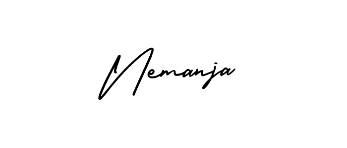 It looks lik you need a new signature style for name Nemanja. Design unique handwritten (AmerikaSignatureDemo-Regular) signature with our free signature maker in just a few clicks. Nemanja signature style 3 images and pictures png