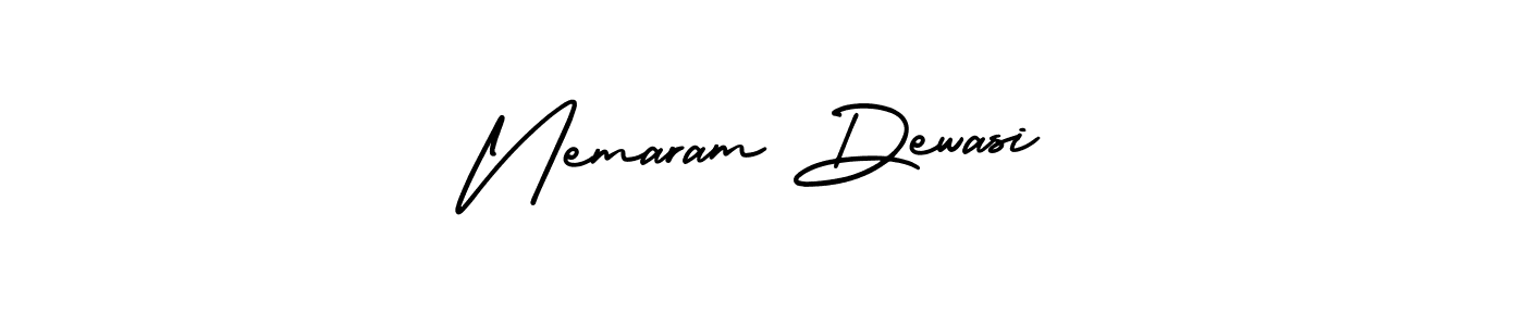 This is the best signature style for the Nemaram Dewasi name. Also you like these signature font (AmerikaSignatureDemo-Regular). Mix name signature. Nemaram Dewasi signature style 3 images and pictures png