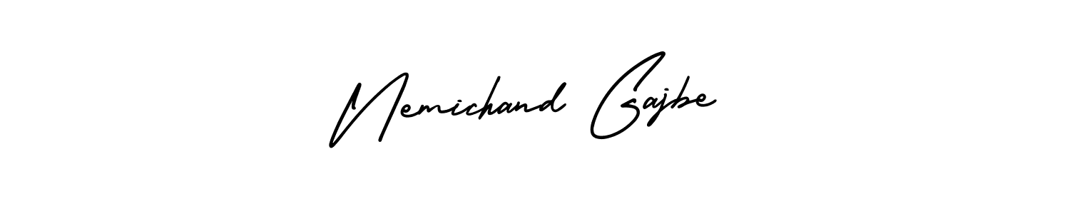 Make a beautiful signature design for name Nemichand Gajbe. With this signature (AmerikaSignatureDemo-Regular) style, you can create a handwritten signature for free. Nemichand Gajbe signature style 3 images and pictures png
