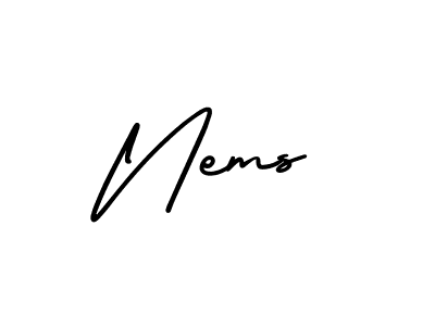 Also You can easily find your signature by using the search form. We will create Nems name handwritten signature images for you free of cost using AmerikaSignatureDemo-Regular sign style. Nems signature style 3 images and pictures png