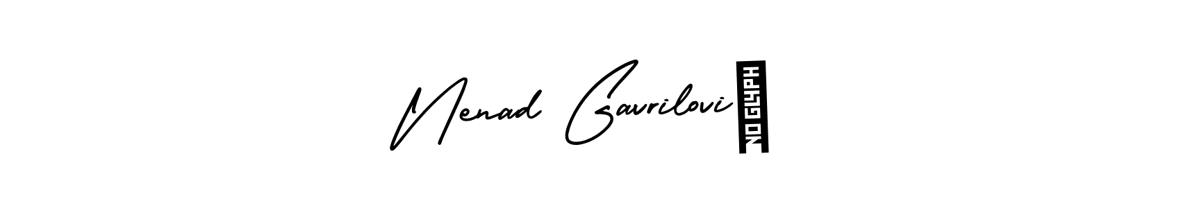 AmerikaSignatureDemo-Regular is a professional signature style that is perfect for those who want to add a touch of class to their signature. It is also a great choice for those who want to make their signature more unique. Get Nenad Gavrilović name to fancy signature for free. Nenad Gavrilović signature style 3 images and pictures png