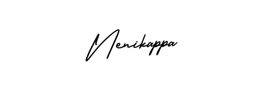 How to make Nenikappa name signature. Use AmerikaSignatureDemo-Regular style for creating short signs online. This is the latest handwritten sign. Nenikappa signature style 3 images and pictures png