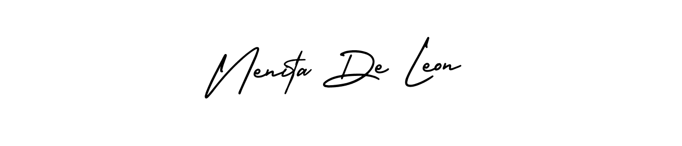 It looks lik you need a new signature style for name Nenita De Leon. Design unique handwritten (AmerikaSignatureDemo-Regular) signature with our free signature maker in just a few clicks. Nenita De Leon signature style 3 images and pictures png