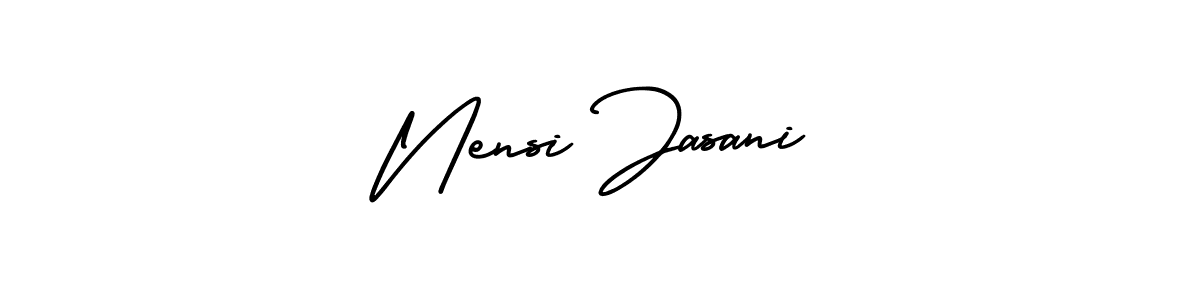 Nensi Jasani stylish signature style. Best Handwritten Sign (AmerikaSignatureDemo-Regular) for my name. Handwritten Signature Collection Ideas for my name Nensi Jasani. Nensi Jasani signature style 3 images and pictures png