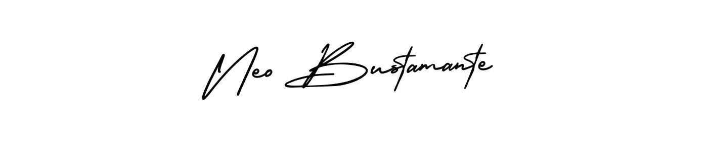 Make a beautiful signature design for name Neo Bustamante. With this signature (AmerikaSignatureDemo-Regular) style, you can create a handwritten signature for free. Neo Bustamante signature style 3 images and pictures png